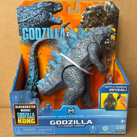 Playmates Godzilla Vs Kong Gojira Godzilla with Heat Ray Action Figure Joints Movable Table Ornaments Model Toy Gift