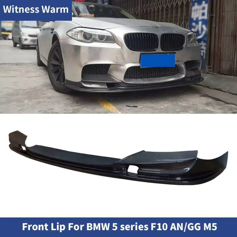 Séparateurs de lèvre de pare-chocs avant en Fiber de carbone pour pare-chocs Bmw F10 Change AN/GOOD GO M5 2011 – 2016