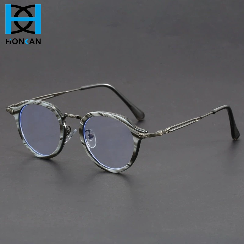Retro Round Glasses Men New Fashion Anti Blue Light Spectacle Eyeglasses Women Trendy Vintage Brand Design Optical Glasses - Image 6