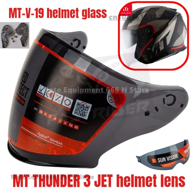 

MT-V-19 Helmet Lens for MT THUNDER 3 JET EXPERT Open Face Helmet Uinverse MT-V-19 Replacement Helmet Windshield