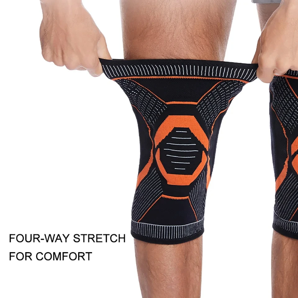 1Pcs Silicone Spring Knee Pads Silicone Ring Sports Knee Pads Non-Slip Knee Support Jump Rope Riding Mountaineering Men Women