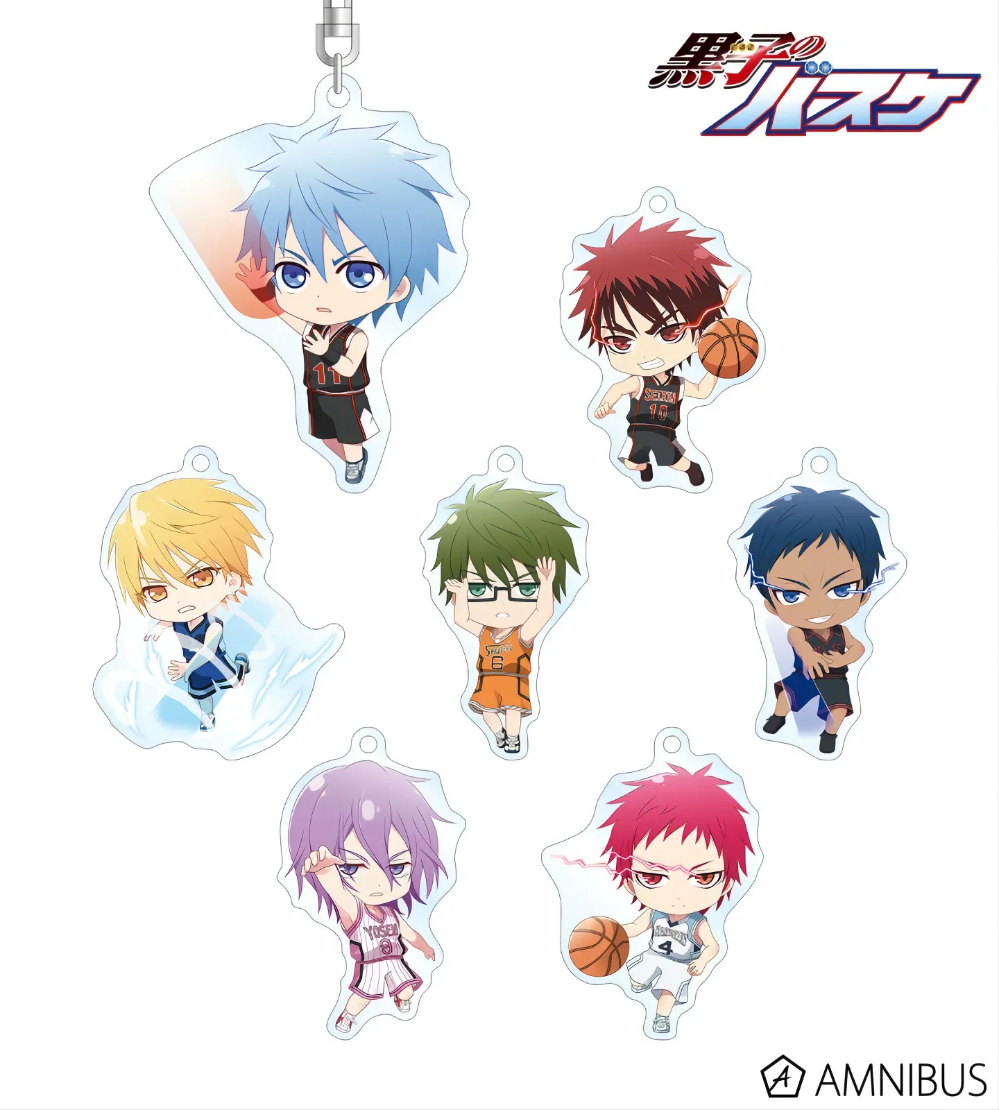 55MM Exclusive Kuroko Tetsuya Kawaii Key Chains Irregular Kagami Taiga Fashion Jewelry Hyuga Junpei Transparent Accessories Toy