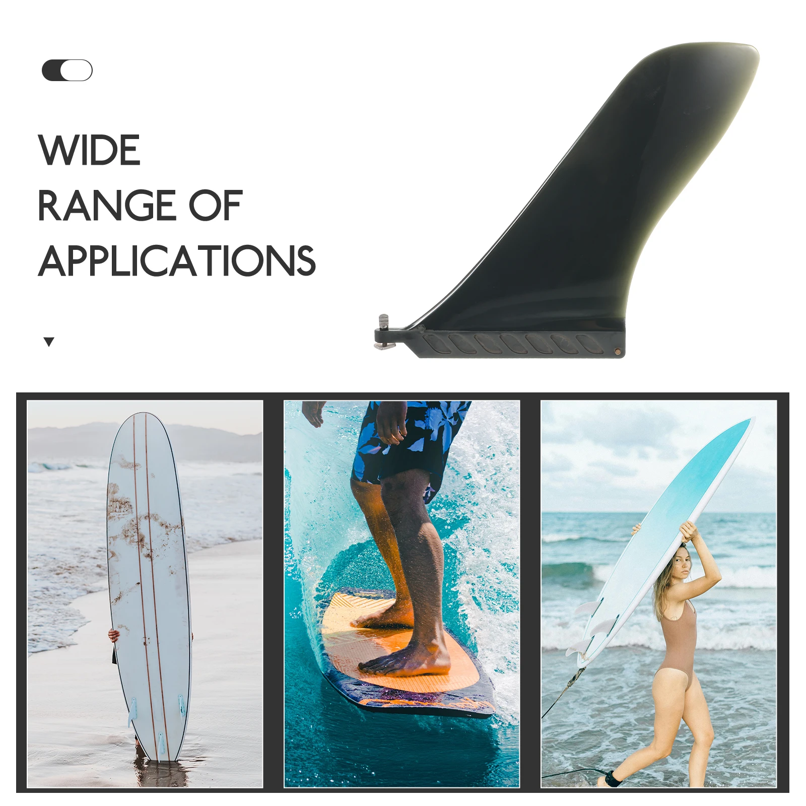 

Surfboard Tail Fin Detachable Water Separator Sturdy Balance Tool for Paddleboard Kayak Surfing Board Upgrade Float Tube Fins