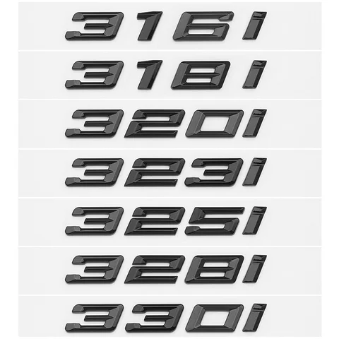 3D Car Trunk Sticker for BMW 3 Series 316i 318i 320i 323i 325i 328i 330i E46 E90 E91 F30 G20 - Logo Emblem Lettering Accessories