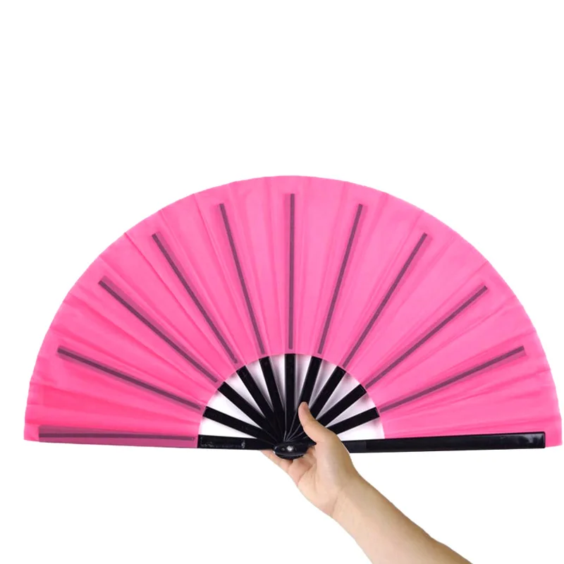 Chinese Tai Chi Yoga Kung Fu Fan Plastic Bone Dance Performance Hand Folding Stage Fan Wedding Party Decor