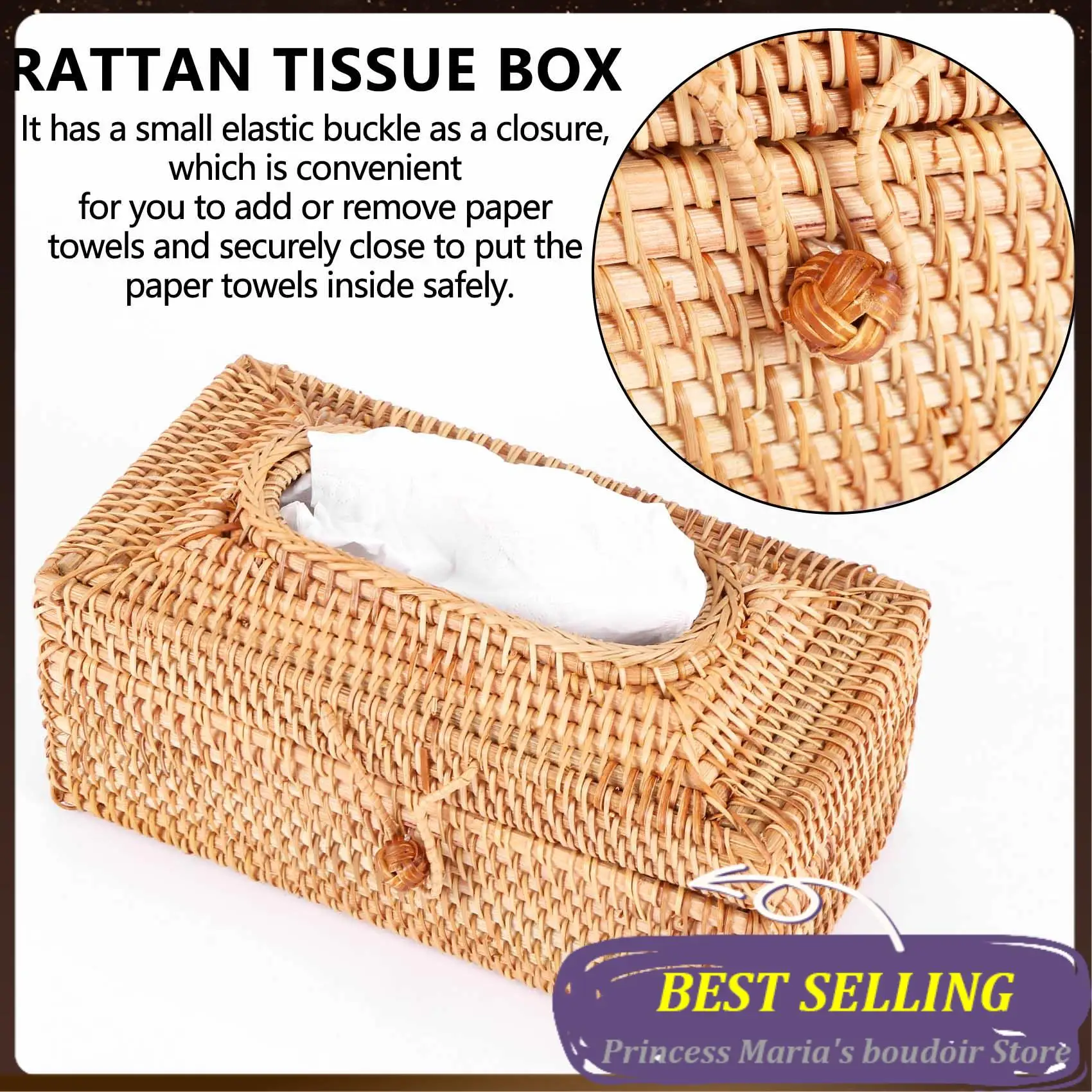 

AB30-стойка для бумаги, коробка для салфеток из ротанга, элегантное украшение для дома, настольный контейнер для салфеток ручной работы, чехол для хранения салфеток