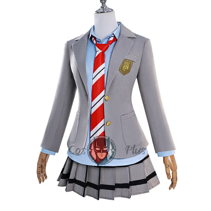 كذبتك في أبريل ميازونو كاوري أريما كوسي تأثيري حلي زي مدرسي دعوى هالوين كرنفال لعب الأدوار حفلة النساء الرجال #5