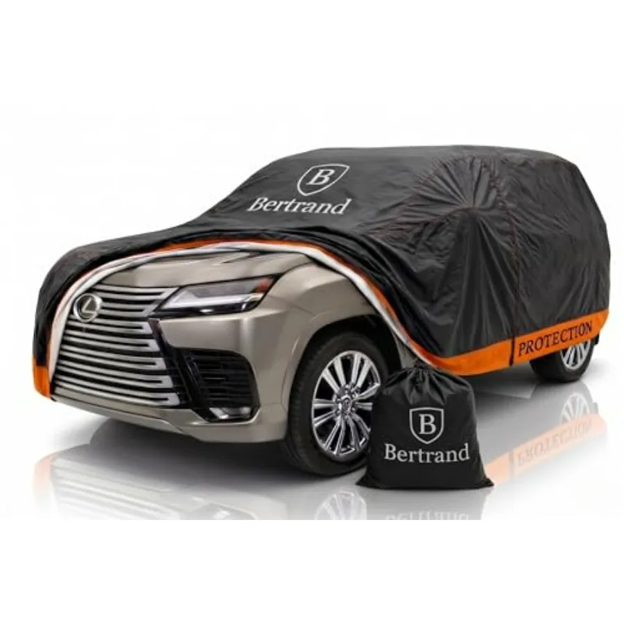 

Premium SUV Car Cover 207x77 - Size - S3 - Waterproof All Weather Mirror Pockets + Door Zipper Cotton-Lined UV Protection + Red