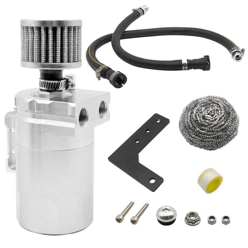 Car Breather Oil Pot Kit With Air Fiter Oil Separator For Chevy Silverado 19-20 GMC Sierra 19-20