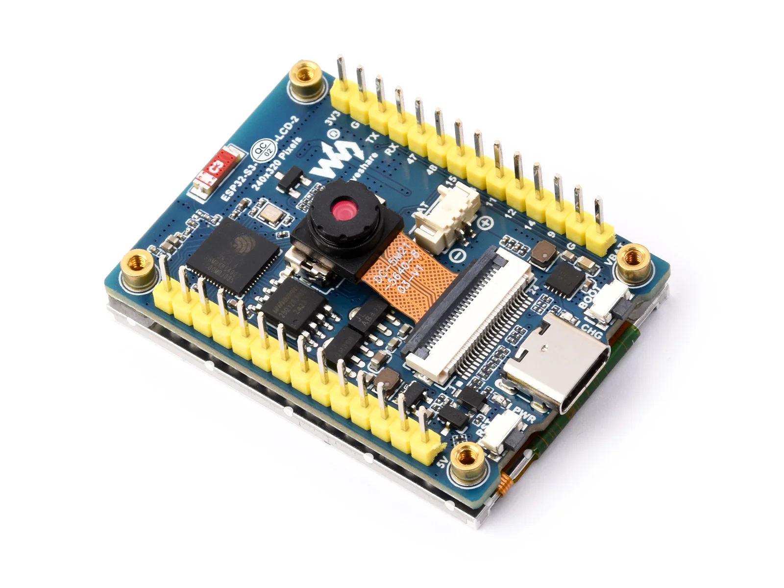 ESP32-S3 2inch Display Development Board, 240×320 Pixels, 32-bit LX7 Dual-core Processor, Supports WiFi & Bluetooth, Onboard Cam