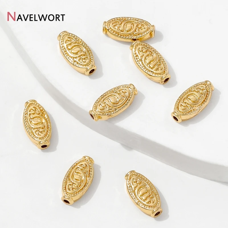 14K Gold Plated Brass Metal Tube Beads Spacer Beads,Separator For Beads, For Jewelry DIY Bracelet Necklace Making Accessories view 6
