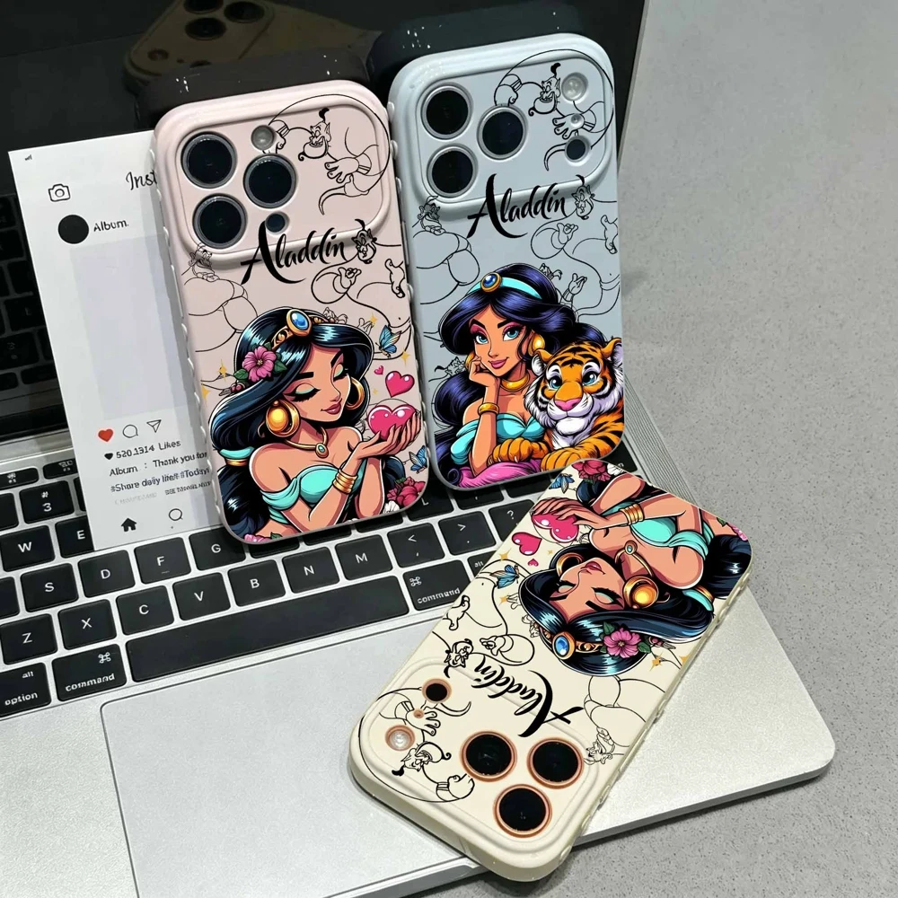 Cute Princess Anime Cover For Samsung Galaxy S26 S25 S24 S23 FE S22 Ultra Plus 5G Love Heart Side Soft Phone Case