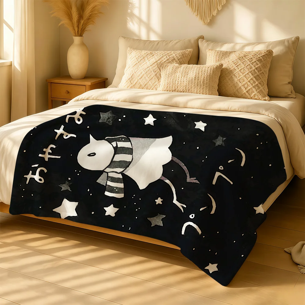 Comic Anime G-Goodnight P-Punpun Blanket For Soft Warm Knee For Bedroom Living Room Bed Sofa Camping Picnic Office Gift