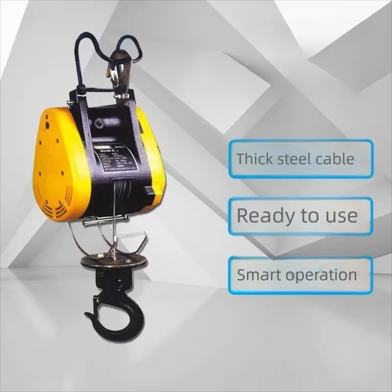 

Mini Hanging Wire Rope Hoist Household Light Duty Lifting Hoist Compact Steel Cable Tackle For Daily Indoor Goods Lifting