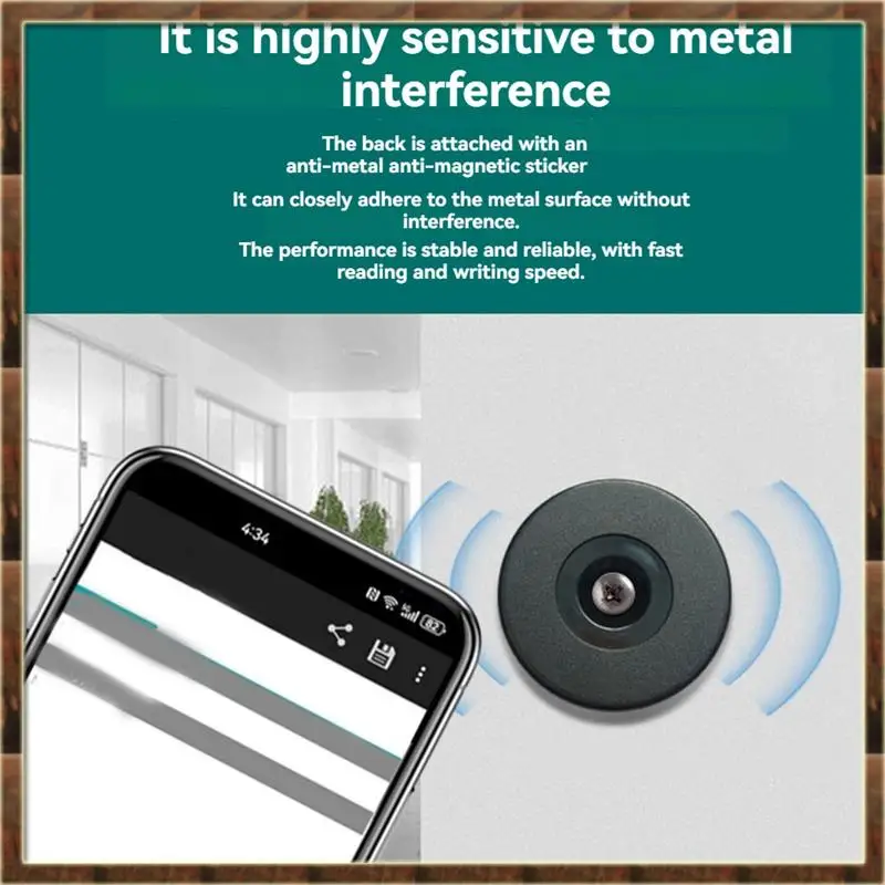 

A48T 5PCS 25Mm RFID Checkpoints Label Tag Guard Tour Patrol System Anti-Metal NFC 213 Chip 13.56Mhz 144Bytes