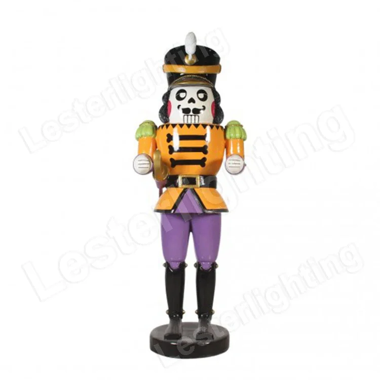 Fiberglass Decor Crafts Decoration Display Giant Outdoor Nutcracker Skeleton Statue Soldiers Resins Holiday Supplies Ornaments