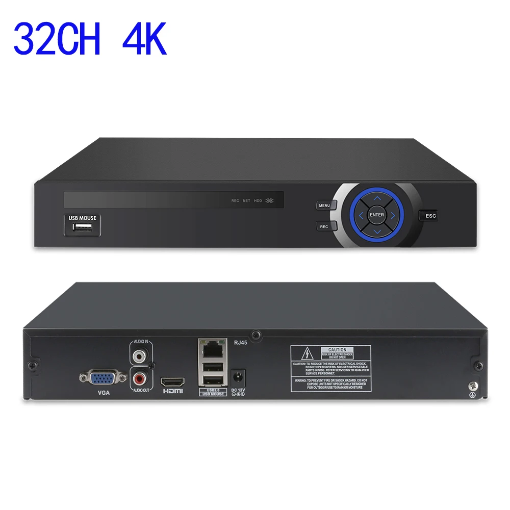 Techage Full HD 32-Kanal-NVR 4K 8MP 5MP CCTV-Kamera Netzwerk-Videorecorder P2P CCTV 4K 32-Kanal Poe NVR