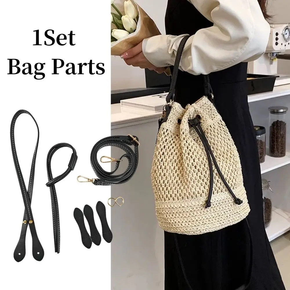 DIY Knitting Crochet Handbags Strap Handmade Backpacks Accessories Korea Style Drawstring Bucket Bag Handles Shoulder Bags Strap