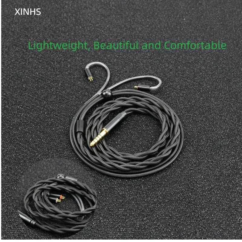 XINHS K10 2 strands black sterling silver+silver plated hybrid upgrade cable wire