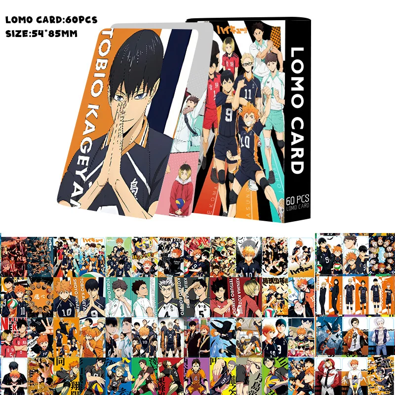 60pcs/Set Anime Haikyuu!! Figures Card Hinata Shoyo Photo Cards LOMO Card Photocard for Fans Collection Birthday Christma Gift