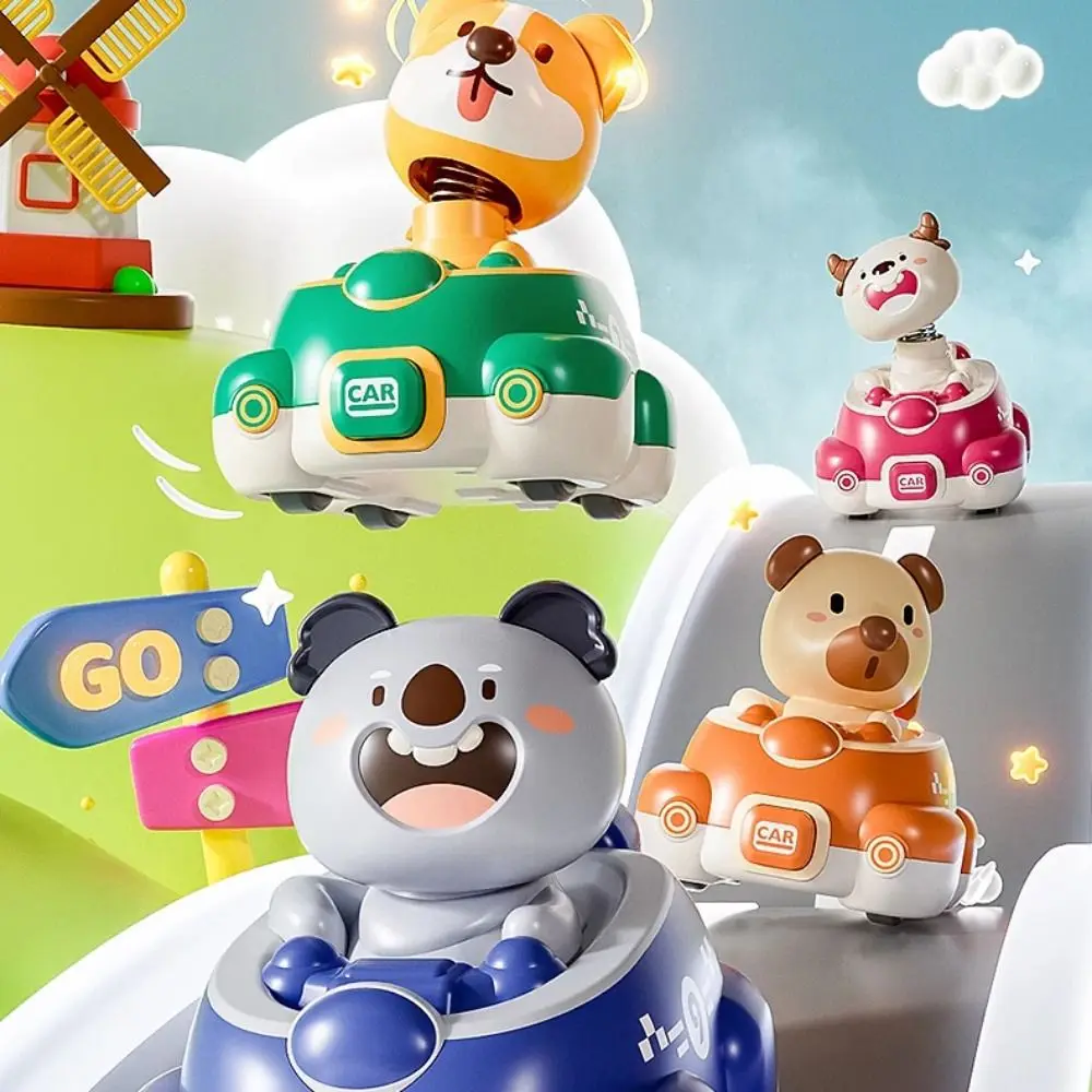 

Cartoon Animal Cartoon Animal Toy Car Plastic Collection Inertial Collision Vehicle Toys Mini Early Learning