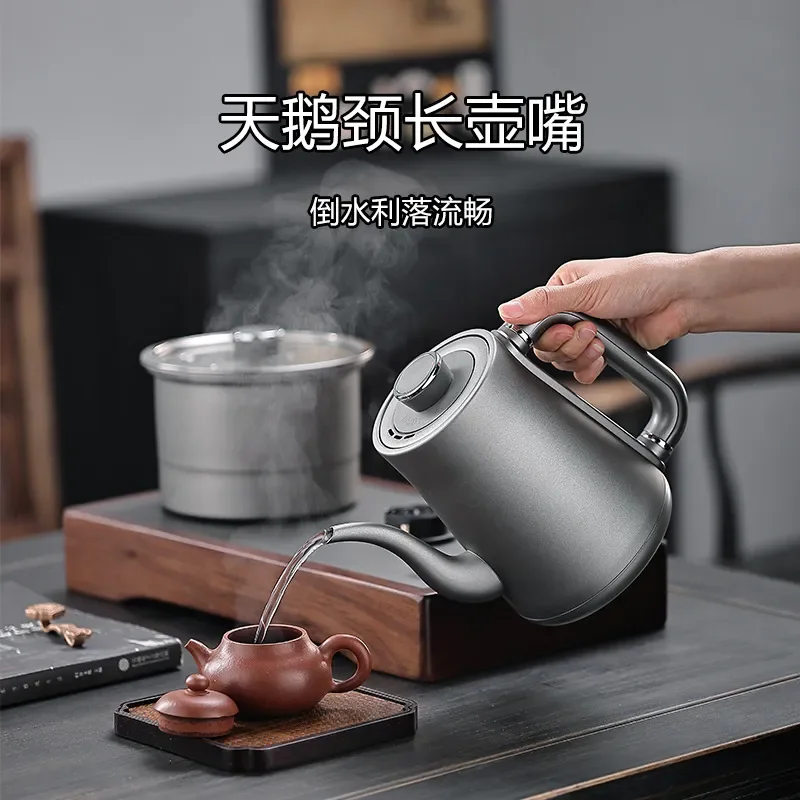 Pure Titanium Electric Kettle Automatic Water Pumping Tea Stove Boiler for Home Office Tea Set Heating Appliance Kitchen