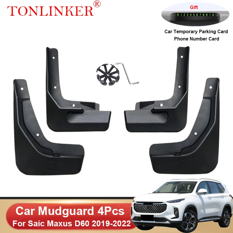 

TONLINKER Car Mudguard For Saic Maxus LDV D60 2019 2020 2021 2022 Mudguards Splash Guards Front Rear Fender Mudflaps Accessories