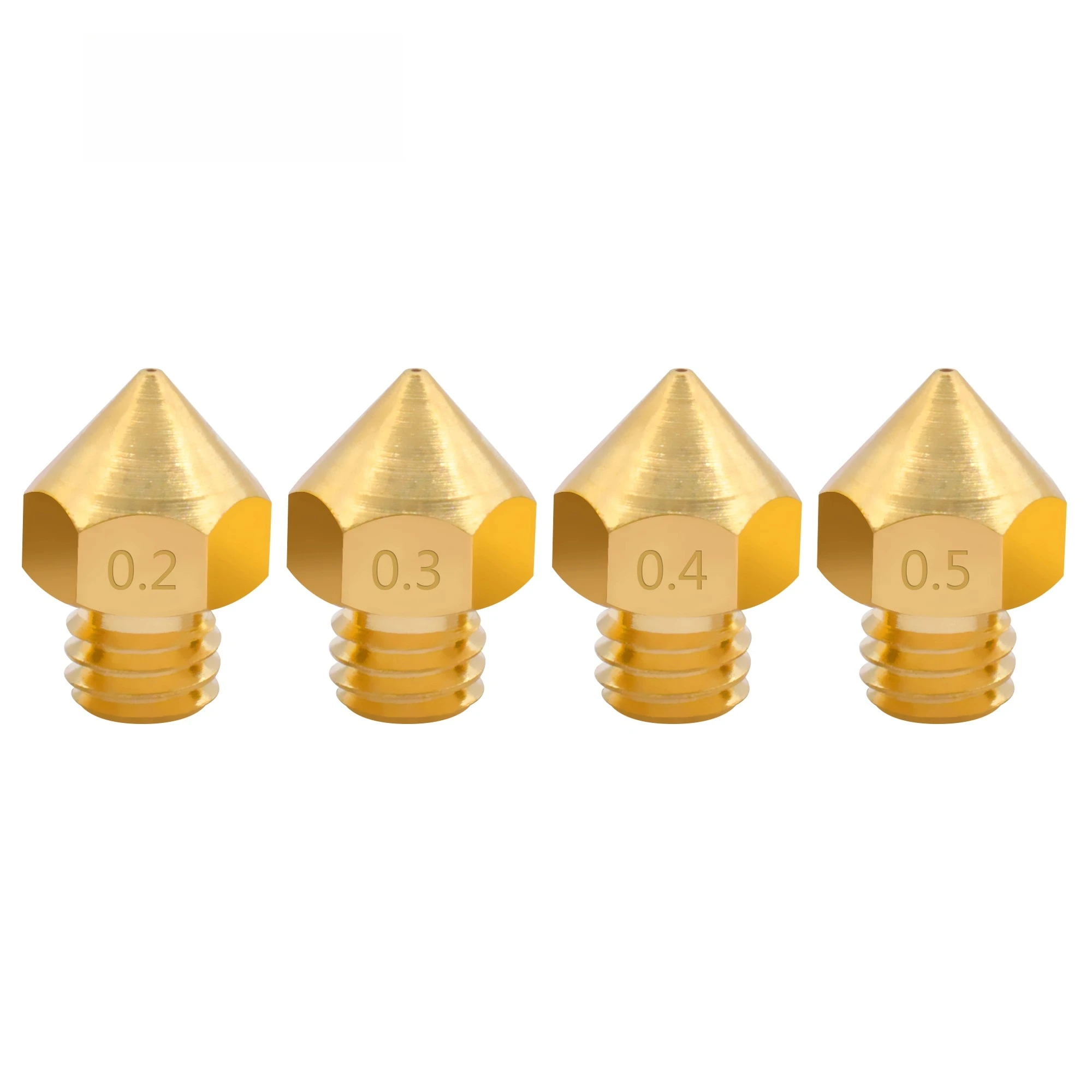 5/10 ชิ้นอุปกรณ์เสริมเครื่องพิมพ์ 3D หัวฉีดทองเหลือง Makerbot Mk8, หัวฉีด 0.3/0.4/0.5,หัวพิมพ์ CR10 หัวฉีดพลาสติก 1.75 มม.