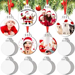 30pcs Sublimation Ornament Blank Sublimation Double Sided Blanks Christmas Ornament Blank Personalized Sublimation Blank