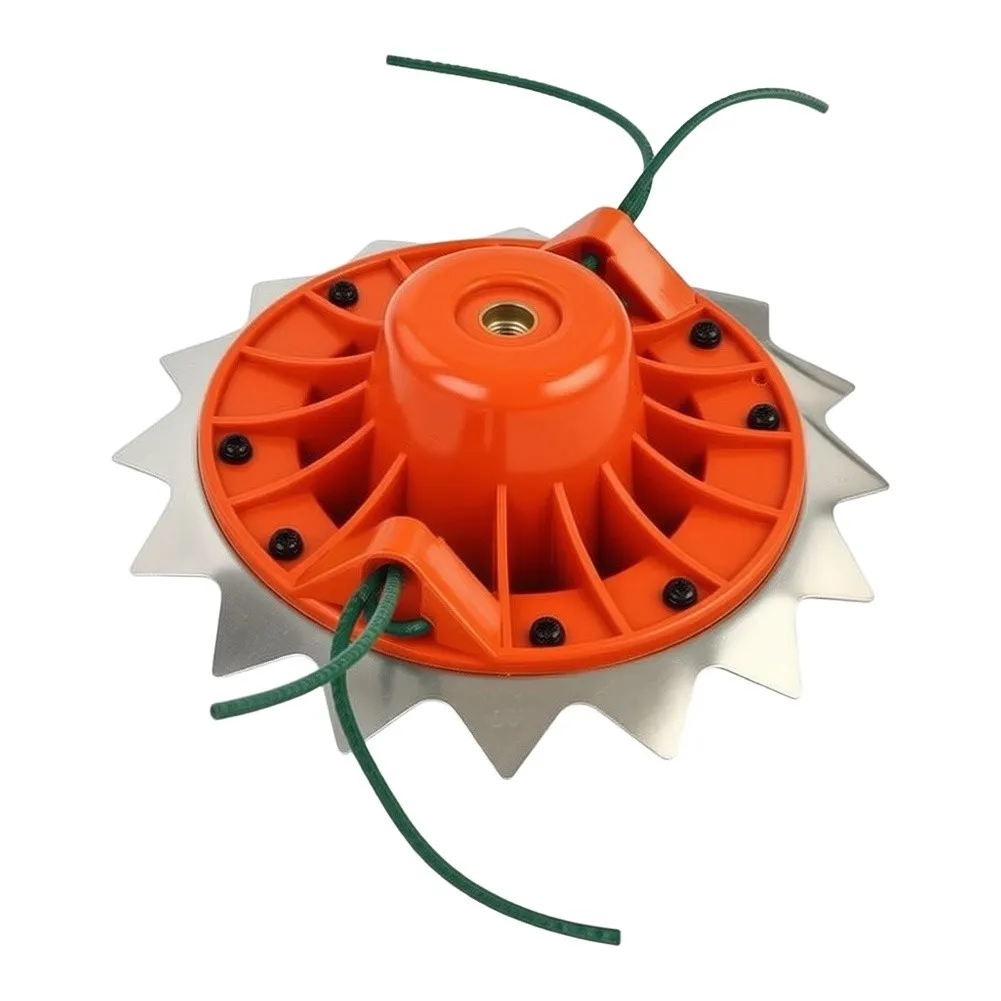 Grass Trimmer Head Brush Vane Head Dual-Line Trimmer Head For Brush Cutter Garden Power Tool Accessories For Backyard & Farm