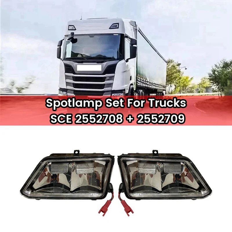 

1Pair 24V Trucks LED Fog Lamp Spotlamp Assembly 2552708 2535366 For Scania Trucks Parts Spotlight Fog Lights 2535367 2535366