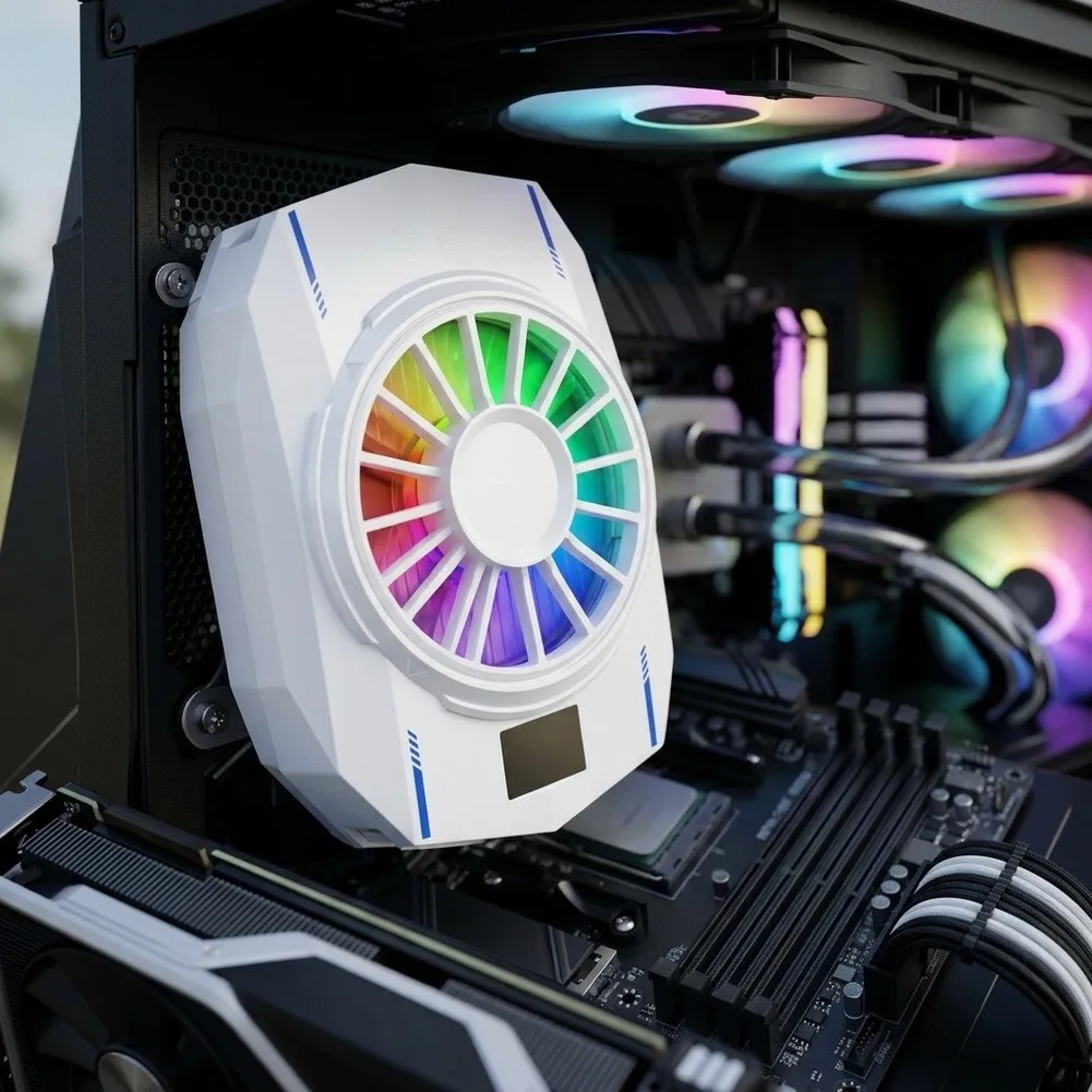 Magnetic Phone Cooler Mobile Phone Back Clip Cooling Radiator TH16-1 AI-Controlled Cooling For Gaming & Calls Phone Accessories