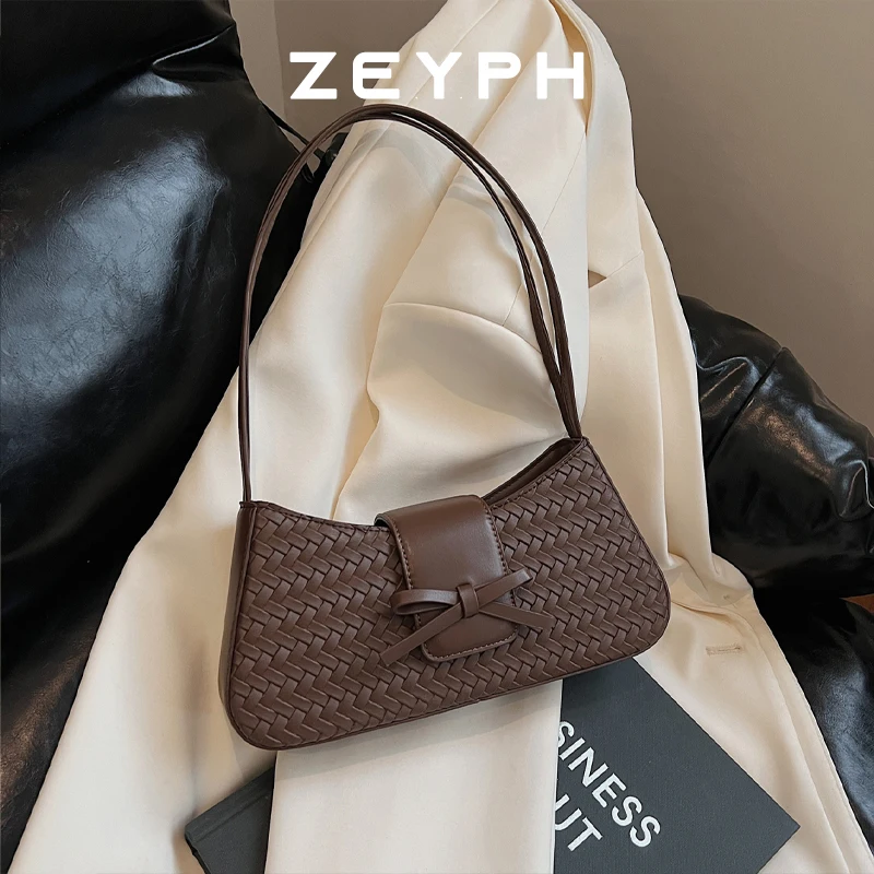 

Zeyph Simple Woven Fashion Commuter Women s Underarm Bag Handbag Shoulder Bag Four Seasons New 2025 Model