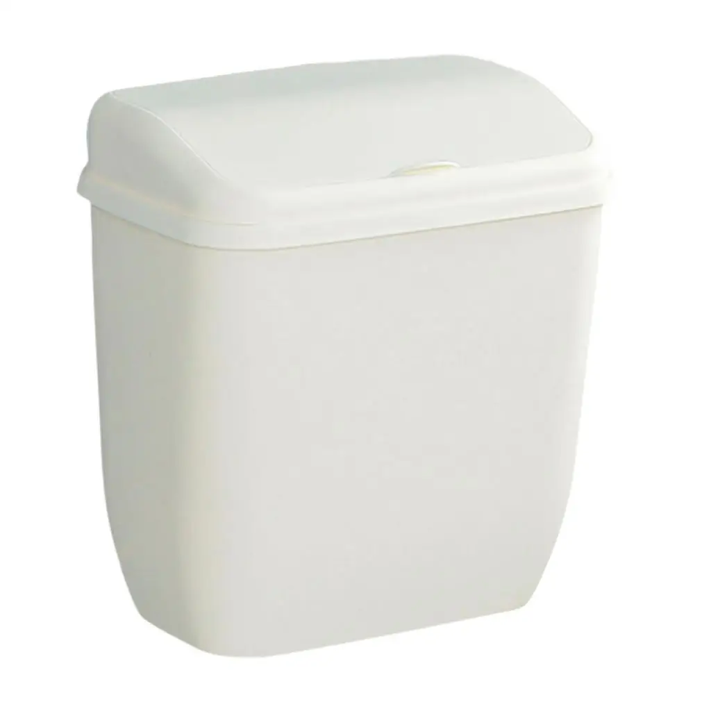 Decorative Plastic Trash Can Wastebasket with Lid, Garbage Container, Rubbish
