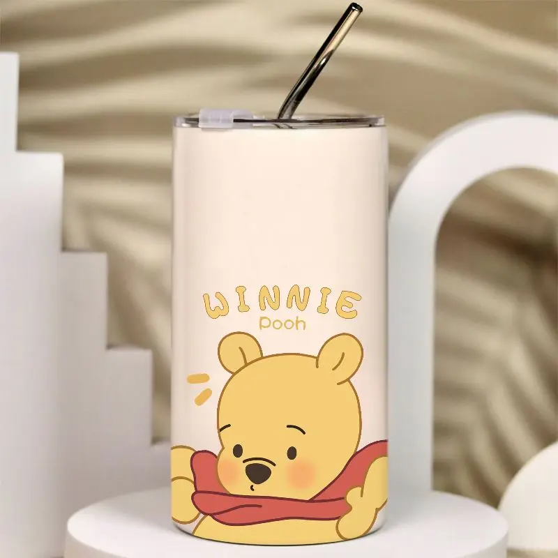 Sanrio Cartoon Winnie The Pooh Kuromi Water Cup Office Home Stainless Steel Coffee Cup Student Children's Thermos 600ML