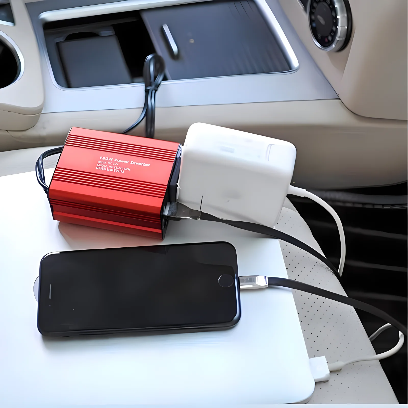 3.1A Output Dual USB Ports DC12V to AC220V or 110V 150W Car Charger Cigarette Lighter Power Supply