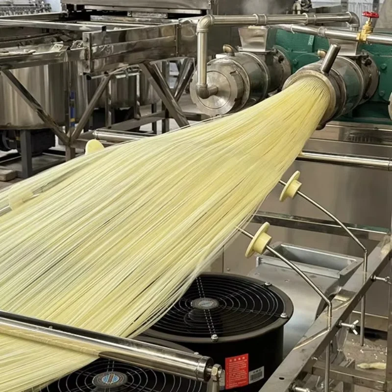 Customized Industrial Automatic Fresh Rice Pasta Noodle Making Machine High Power Motor Driven Rice Noodle Production Equipment