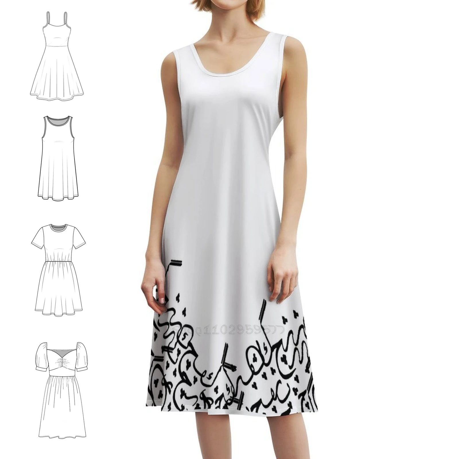 فستان أنيق بحروف بوهو أنيق على الشاطئ لحفلات الزفاف وحفلات الزفاف وحروف سكريتو والخط بخط اليد ملابس نسائية #1