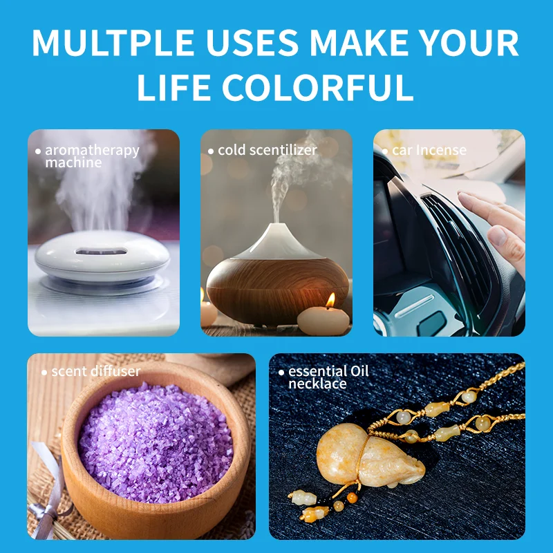 Customized water-soluble aromatherapy essential oil set for humidifiers, diffusers, candle making, soap scents, perfect for , ho