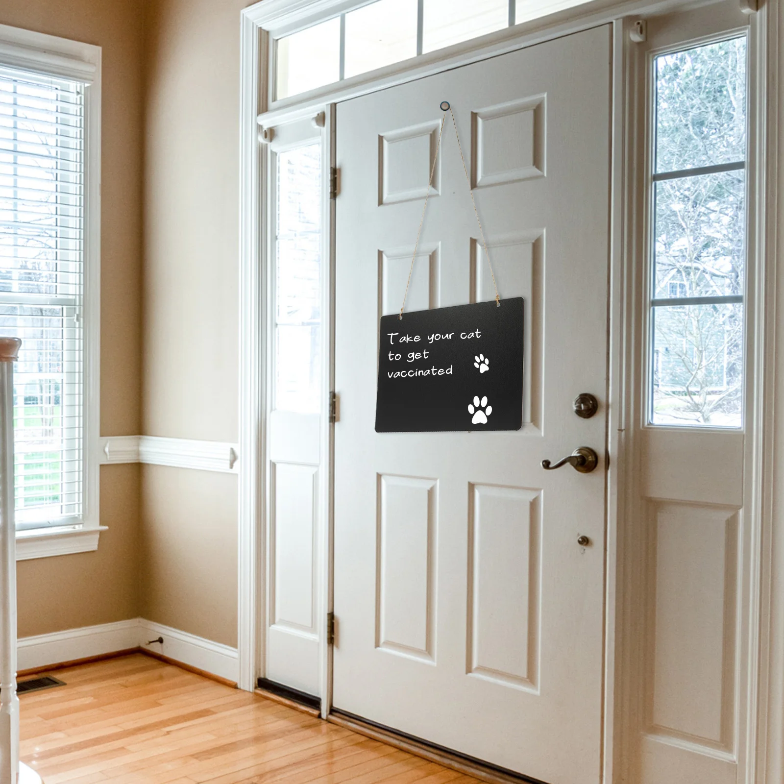 

Double Sided Message Wall Hanging Chalkboard Sign Reusable Erasable Memo For Home Office Door Decor Writing Diy Hanging Plaque