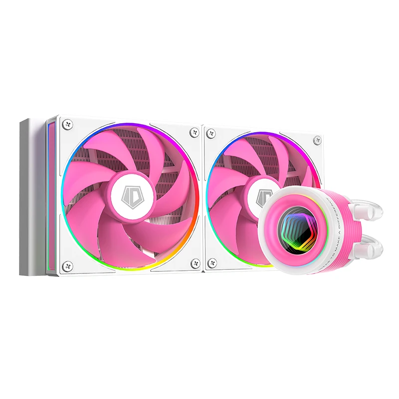PINK 240 ARGB Water-Cooled Desktop CPU Radiator Copper Aluminum Heatsink 29.9dBA Quiet Fluid Bearing for Computer Case