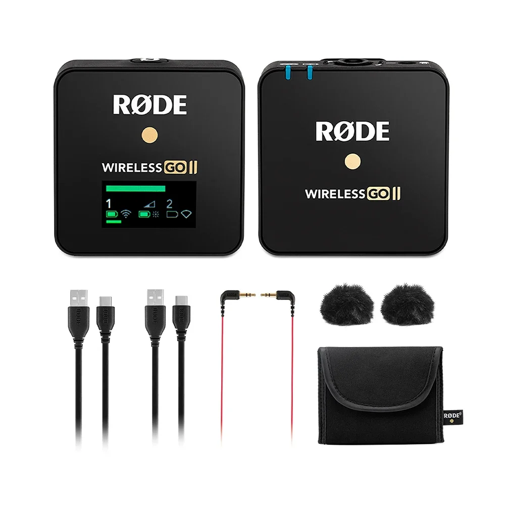 

RODE WIRELESS GO II 360 Degree Pickup Conference Entertainment Live Streaming Outdoor Interview single Lavalier Wireless Micr