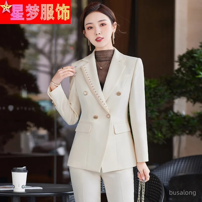 2023 Spring and Autumn New Long Sleeve Fashion Women's Wear Women's Business Wear Small Suit Jacket Business Formal Wear Overall