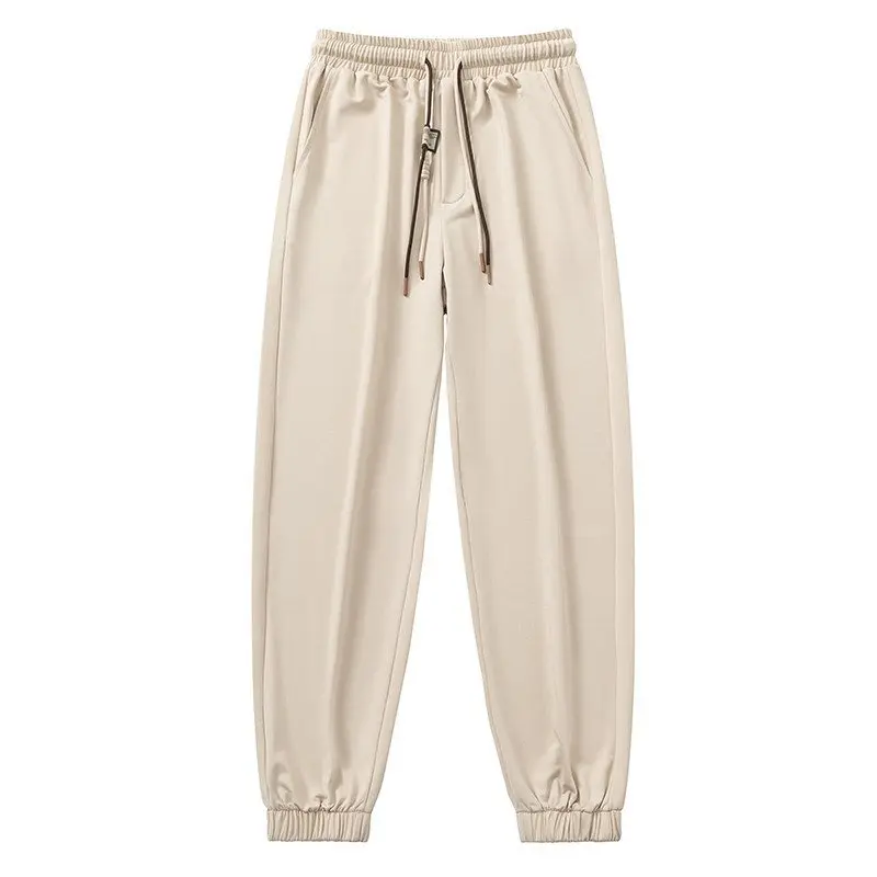 

Trendy Dstring Thin Sport Pants Casual Trousers High Waist Straight Leg Youthful Energy Sle Color Blo Chinese Production