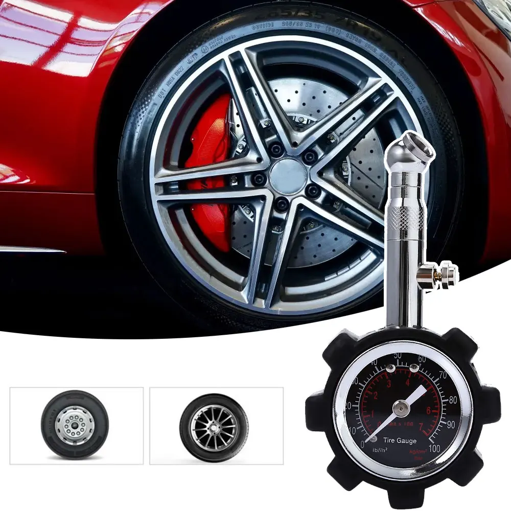 

1Pc Universal High Accuracy Tire Pressure Gauge 100 Psi for Accurate Car Air Pressure Tyre Gauge for Car Truck and Motorcycle