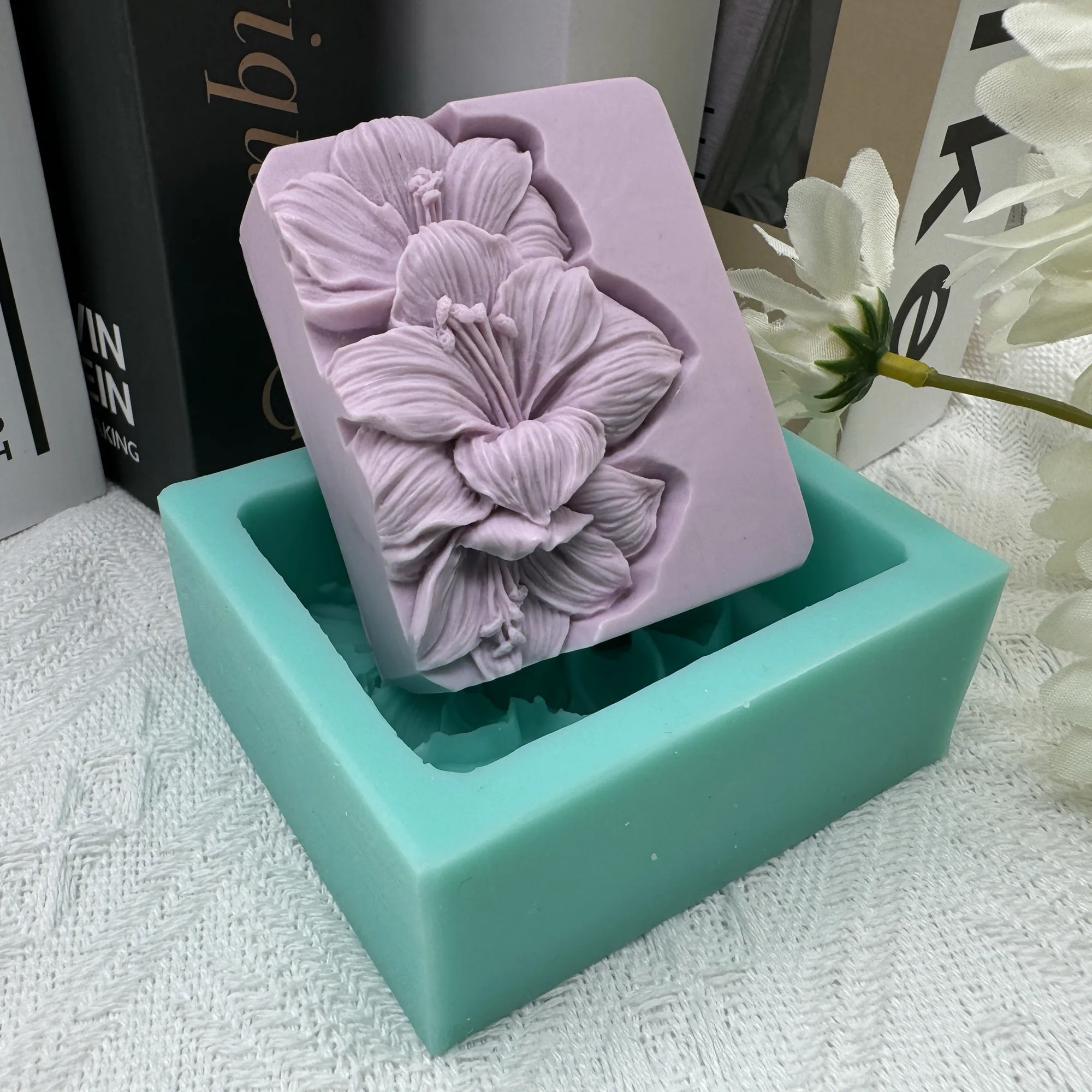 New 3D Flower Silicone Mold for Soap Making Handcraft Candle Wax Molds Aroma Gypsum Resin Decorations Craft Mould