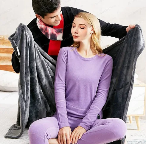 Portable USB Control Household Dual Wearable Heated Blanket 3 Temperature Settings Electric Polyester Heated Shawl Washable