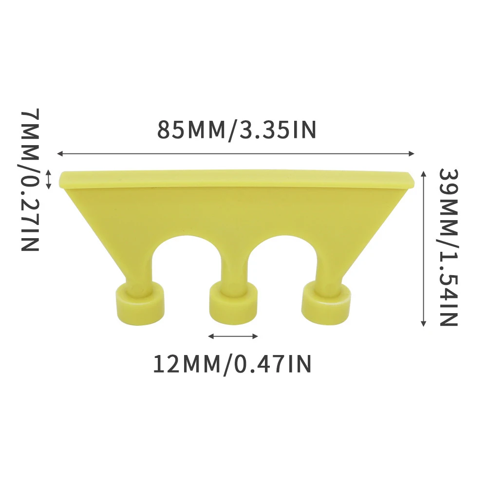 5Pcs Yellow PDR Puller Tabs 3-Tooth Dent Repair Pulling Tabs for Long & Edge Dents Paintless Auto Body Repair Tools 3