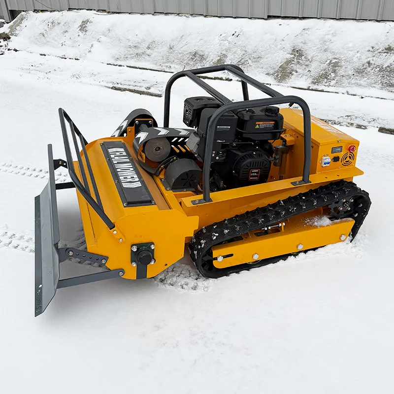 

Customized Remote Control Lawn Mower Cordless Grass Cutting Machine For Garden Patio Yard Lawn CareWith snow plow