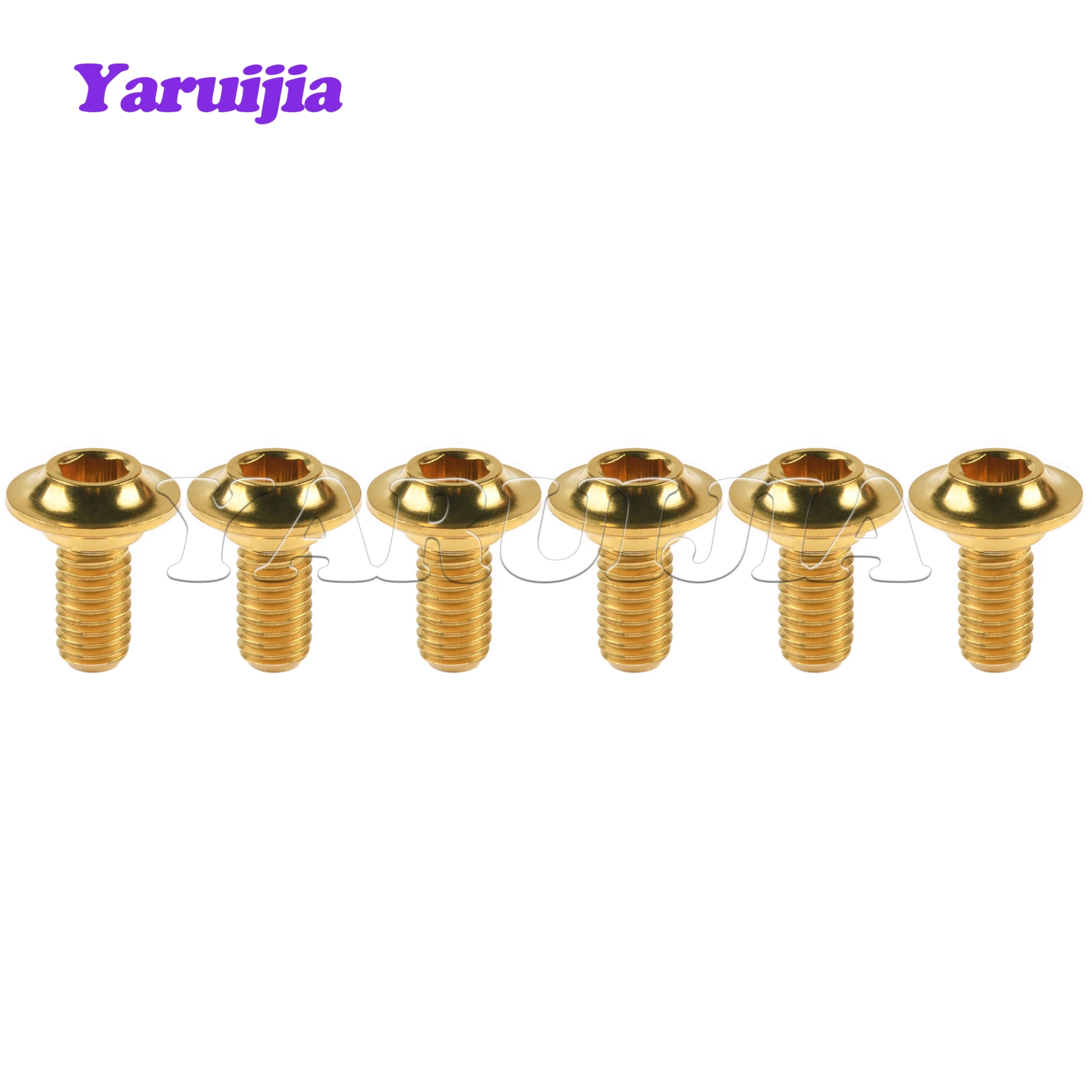 Yaruijia-tornillos de titanio Gr5, juego de M5 para bicicleta de carretera, zapatas de freno, abrazadera, almohadilla, 6 piezas